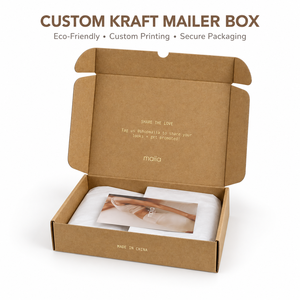Custom Printed Flat Pack Kraft Mailer <b>Box</b> Corrugated Shipping <b>Box</b> Recycled Paper E-commerce Packaging <b>Box</b> For Clothing Cosmetics - Product Image 4