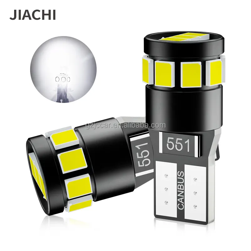 JIACHI FACTORY T10 Led Canbus W5W Led Light Bulb 168 194 501 Led 2835 12 SMD 6000K 12V Interior Lamp Side Marker Light For Car