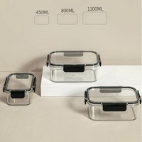 Cuisine transparente multi-fonction empilable plastique Transparent sans BPA réfrigérateur stockage des aliments boîte à Bento avec couvercle