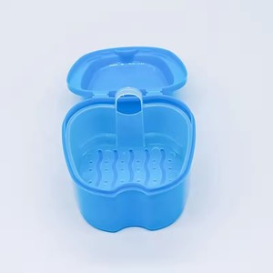 Boîte de rangement pour prothèses dentaires en forme de pomme, étui pour prothèses dentaires, boîte de rangement pour dents avec filet suspendu - Product Image 4