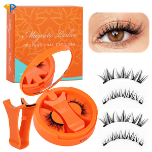 Boîte d'emballage magnétique personnalisée pour cils, réutilisable, durable, vegan, cils magnétiques naturels, cils en grappe magnétiques de haute qualité - Product Image 1