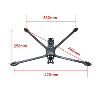 Kit de châssis en fibre de carbone sergé mat RJXHOBBY Mark5 DC O3 10 pouces 466 mm pour drone de course FPV RC