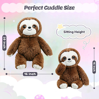 Peluche paresseux lestée personnalisée 5lb, jouet sensoriel apaisant et doux, vente en gros