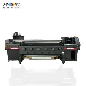 Myjet eco solvent printer 6 feet digital inkjet PU leather canvas printing machine Roll to roll and flatbed printer
