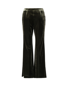 <span class=keywords><strong>Pantalon</strong></span> évasé en velours vert armée pour <span class=keywords><strong>femme</strong></span>, <span class=keywords><strong>pantalon</strong></span> de bureau extensible taille haute taille moyenne, nouvel arrivage - Product Image 2
