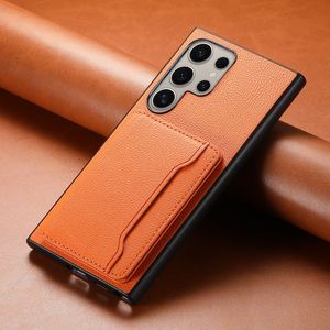 Funda de Teléfono Tipo Cartera Denior de Cuero Sintético con Patrón de Lichi, 3 Ranuras para Tarjetas, Compatible con <span class=keywords><strong>Samsung</strong></span> S26/S25/S24/S23/S22/S21/Serie A - Product Image 2