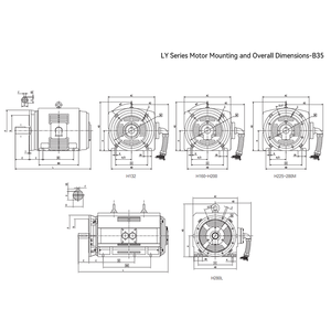 מנוע מדחס אוויר LY-132M1-2-11KW/380V/50HZ/B35/SF1.2/IP23 מנוע חשמלי למדחס אוויר - Product Image 6