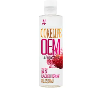 CokeLife 8 oz.t etichetta privata a base d'acqua cascate di lubrificante del sesso massaggio sessuale olio più economico seduzione per le donne coppie