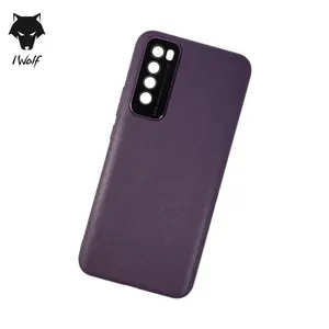 IWolf Luxury Cover Pu Leather Phone Case For Huawei Nova 7 For Huawei TPU Case Plain Color Leather Cell Phone Case