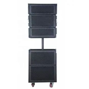 Hanxiang New 1000watts High Power 15 Inch Wood Professional Active Linear Array Acoustic Stage Speaker Array  Concert Audio