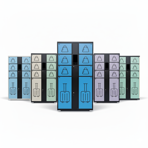 ตู้ล็อกเกอร์อัจฉริยะสำหรับกระเป๋าเดินทาง ทำจากโลหะ เหมาะสำหรับโรงยิม มหาวิทยาลัย และโรงแรม พร้อมระบบจดจำใบหน้าและการเข้าถึงด้วยคิวอาร์โค้ด - Product Image 6