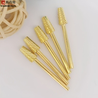 Fraise conique à extrémité plate en carbure pour lime à ongles électrique, manucure, nettoyage des cuticules et ponçage des pointes d'ongles en acrylique