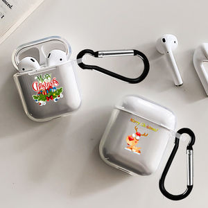 Cubierta de teléfono de PC a prueba de golpes suave impresa en 3D de Navidad de lujo para AirPods Pro 2 Protección transparente con embalaje de muestra gratis - Product Image 3