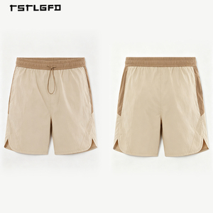Premium Men's <b>Layered</b> Athletic Shorts Relaxed Cut Polyester Spandex Built-in Compression Liner - Product Image 2
