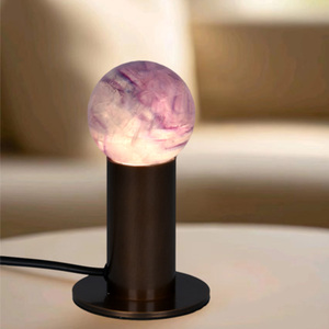 โคมไฟตั้งโต๊ะในร่มคุณภาพสูง ดีไซน์ทันสมัย เรียบง่าย เป็นมิตรกับสิ่งแวดล้อม ผลิตจากโลหะและคริสตัล แสงวอร์มไวท์ 3500K รับประกัน 1 ปี - Product Image 1