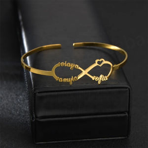 กำไลข้อมือสลักอักษร DIY แบบไม่จำกัดจำนวน กำไลอักษรภาษาอังกฤษสั่งทำได้ กำไลส่วนตัวสำหรับผู้หญิง เครื่องประดับสำหรับผู้ชายและผู้หญิง - Product Image 4