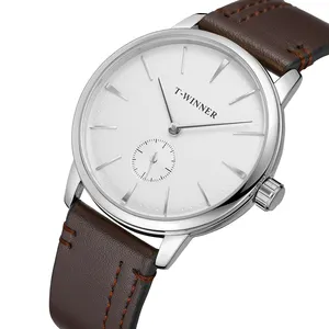Mens Luxury Watches China Factory Brand T- winner Watch Hand Wind Fashion Dress Simple Wholesale Classic Mini Mechanical Wach