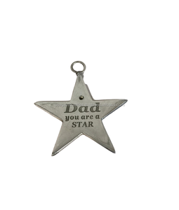 NEW DESIGN METAL STAR DAD DESIGN CHRISTMAS HANGING ORNAMENT ALUMINIUM CHRISTMAS <b>TREE</b> DECORATION HANGING STAR HOME DECOR - Product Image 2