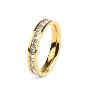 고품질 고급 브랜드 쥬얼리 남성용 여성 커플 티타늄 스테인레스 스틸 다이아몬드 클래식 나사 사랑 반지