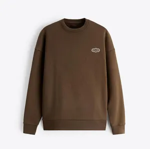 निः शुल्क नमूना सनफीडेड वॉश वर्कवेअर हूडी भूरे रंग के सक्रियवियर कसरत स्वेटर पुरुषों के लिए