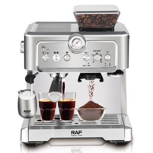 <span class=keywords><strong>Machine</strong></span> <span class=keywords><strong>à</strong></span> <span class=keywords><strong>café</strong></span> expresso semi-automatique RAF de norme européenne, usage domestique, acier inoxydable, moulin intégré, écran tactile, pompe - Product Image 1
