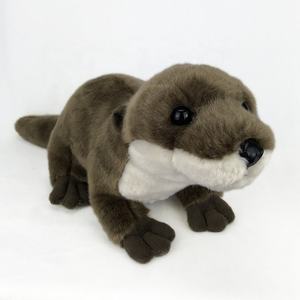 Vente en gros OEM personnalisé mignon loutre & castor peluche jouet animal sauvage simulé peluche poupée ornement tissu super doux cadeau pour enfants - Product Image 1