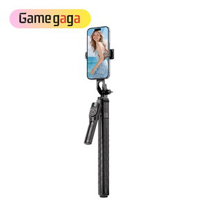 Trépied perche à selfie pliable K51 avec télécommande, support de téléphone rotatif 1850 mm pour enregistrement vidéo en voyage, ouverture instantanée à une touche - Product Image 1