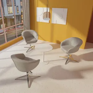 상업적인 가구 현대 둥근 덮개를 씌운 클럽 두꺼운 방석 드는 회귀 사무실 응접 방문자 여가 통 의자