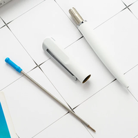 Stylo à bille en métal noir mat, finition caoutchouc souple pour le bureau