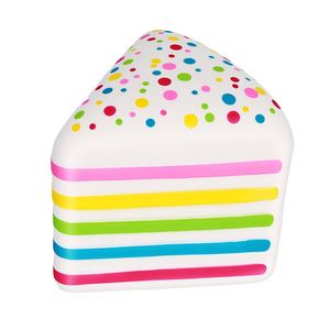 Jouet Squishy Gâteau Arc-en-ciel Réaliste en PU à Rebond Lent, Jouet Anti-stress et Fidget pour Enfants et Adultes, Cadeau de Fête - Product Image 1