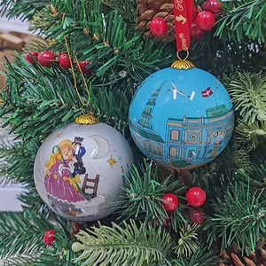 Boule de Noël en verre peinte à la main personnalisée, impression de logo, décoration d'arbre, OEM <span class=keywords><strong>CGA</strong></span> BO-0140, style romantique, personnalisable - Product Image 4