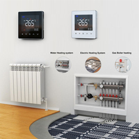 Termostato Digital con Pantalla Táctil para Calefacción por Suelo Radiante, Controlador Inteligente de Temperatura Ambiente para Sistemas de Calefacción Hidrónica