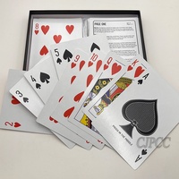 Özel kart oyunu büyük boy oyun kartları kutu baskı ile büyük Poker kart oyunu