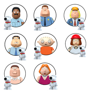 TV3043-TV3050 Personnages de la série animée comique <span class=keywords><strong>Famille</strong></span> Griffin Stewie Blocs de construction éducatifs <span class=keywords><strong>en</strong></span> plastique Mini jouets pour enfants - Product Image 1