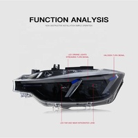 Phares avant LED améliorés F30 pour BMW Série 3 F35 F30 2013-2018, lentille de projecteur, 320i 325i, DRL, lampe avant laser modifiée