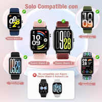 bracelet de montre élastique réglable en nylon pour xiaomi redmi watch 5 / redmi watch 4 / xiaomi smart band 9 pro / smart band