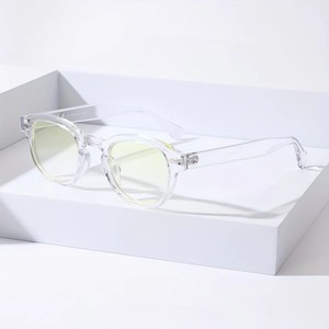 New Fashion Retro Round <strong>Sunglasses</strong> for <strong>Women</strong> Men Transparent Full Rim Frame <strong>Blue</strong> Lens UV400 Protection Trendy Eyewear - Product Image 5