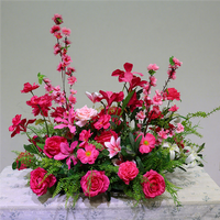 Arrangement de fleurs artificielles rose pastel, centre de table de mariage, décoration pour la Saint-Valentin, événement, fête