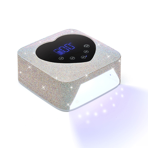 Nueva Lámpara de Uñas UV con Forma de Corazón y Diamantes Brillantes, Secador de Manicura Recargable con Luz LED para Uñas de Gel, Lámpara UV LED de 72W para Uñas - Product Image 2