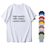 T-shirts pour hommes à manches courtes, coupe ample, 100% coton de haute qualité, 240g, écologiques, avec impression de logo personnalisé, grandes tailles