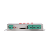 Contrôleur LED programmable par carte SD T-1000S, entrée de tension large 3,3-24V pour les lumières WS2811/WS2812B