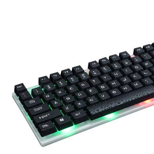 อุปกรณ์เล่นเกม RGB สากล 104 ปุ่มเรืองแสงสำหรับคีย์บอร์ดเกมเมอร์แบบมีสาย USB ของพีซี - Product Image 6