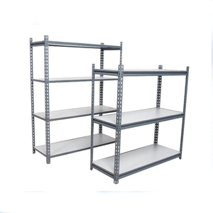 Boltless 4-shelf warehouse shelving medium duty garage storage rack
