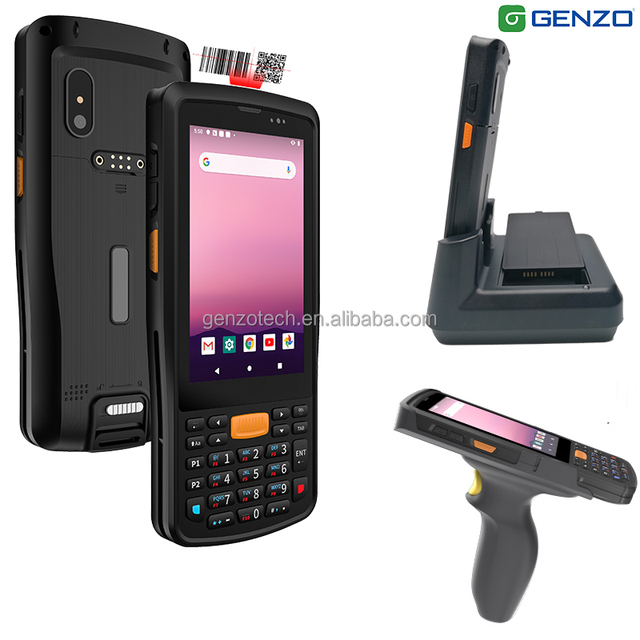 Cheapest 4 INCH Rugged Android PDA Handheld Barcode Scanner with Pistol Grip Medical Pdas Pda Scanner Pda with Qwerty Keyboard