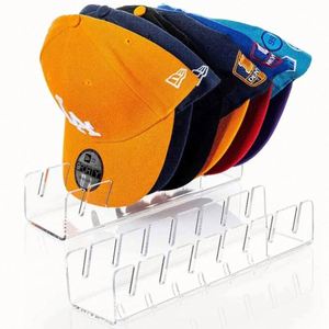 7 Holes Durable Clear Acrylic Baseball Cap Display Rack Multi-function Clothing Organizer <b>Hat</b> Holder Wardrobe Storage Modern - Product Image 2
