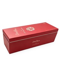 Boîte cadeau vin avec couvercle et base rigides, logo personnalisé, insert pour bouteille unique de 750 ml, emballage rouge, fabricant en gros
