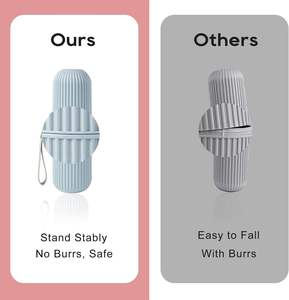 Vente en gros : Boîte de rangement scellée en deux parties pour dentifrice et support double pour gobelets de bain de bouche, portable, écologique, pour le voyage et la mode - Product Image 6