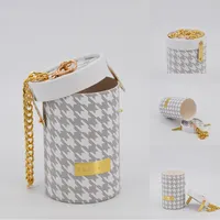 Boîtes d'emballage rondes en carton avec logo personnalisé, coffret rond pour carte de parfum, boîtes cadeau de luxe en velours, 100 pièces