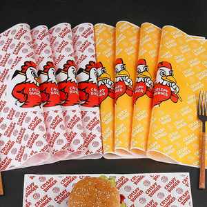 Papier d'emballage pour hamburger, papier alimentaire résistant à la graisse, personnalisé avec logo, papier d'emballage pour fast-food, revêtement PE imperméable pour pizza et sucre - Product Image 3