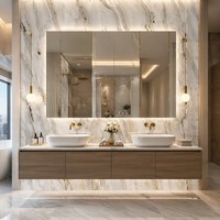 Panneau mural décoratif moderne en PVC brillant UV, flexible, imperméable, ignifuge et résistant à l'humidité, effet marbre, pour usage domestique et hôtelier